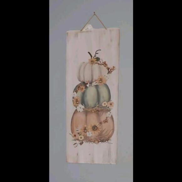 Hobby Lobby Other - Hobby Lobby Wooden Wall Decor Pumkins, Harvest, Fall Hanging Decor New